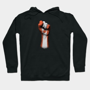 Flag of Canada on a Raised Clenched Fist Hoodie